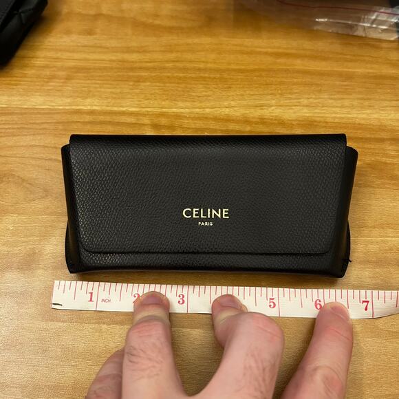 CELINE Paris BLACK AUTHENTIC SUNGLASSES EYEGLASSES CASE ONLY Gold Lettering - Picture 7 of 10